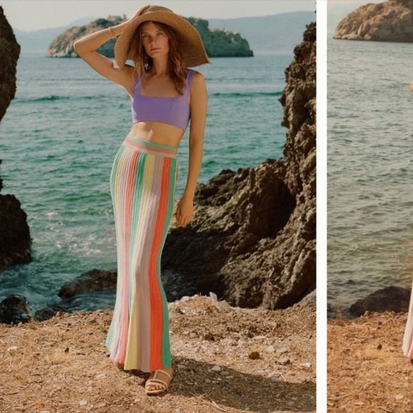 Anthropologie Dresses & Skirts - Anthropologie NWT  Striped Knit Maxi Skirt Size L.